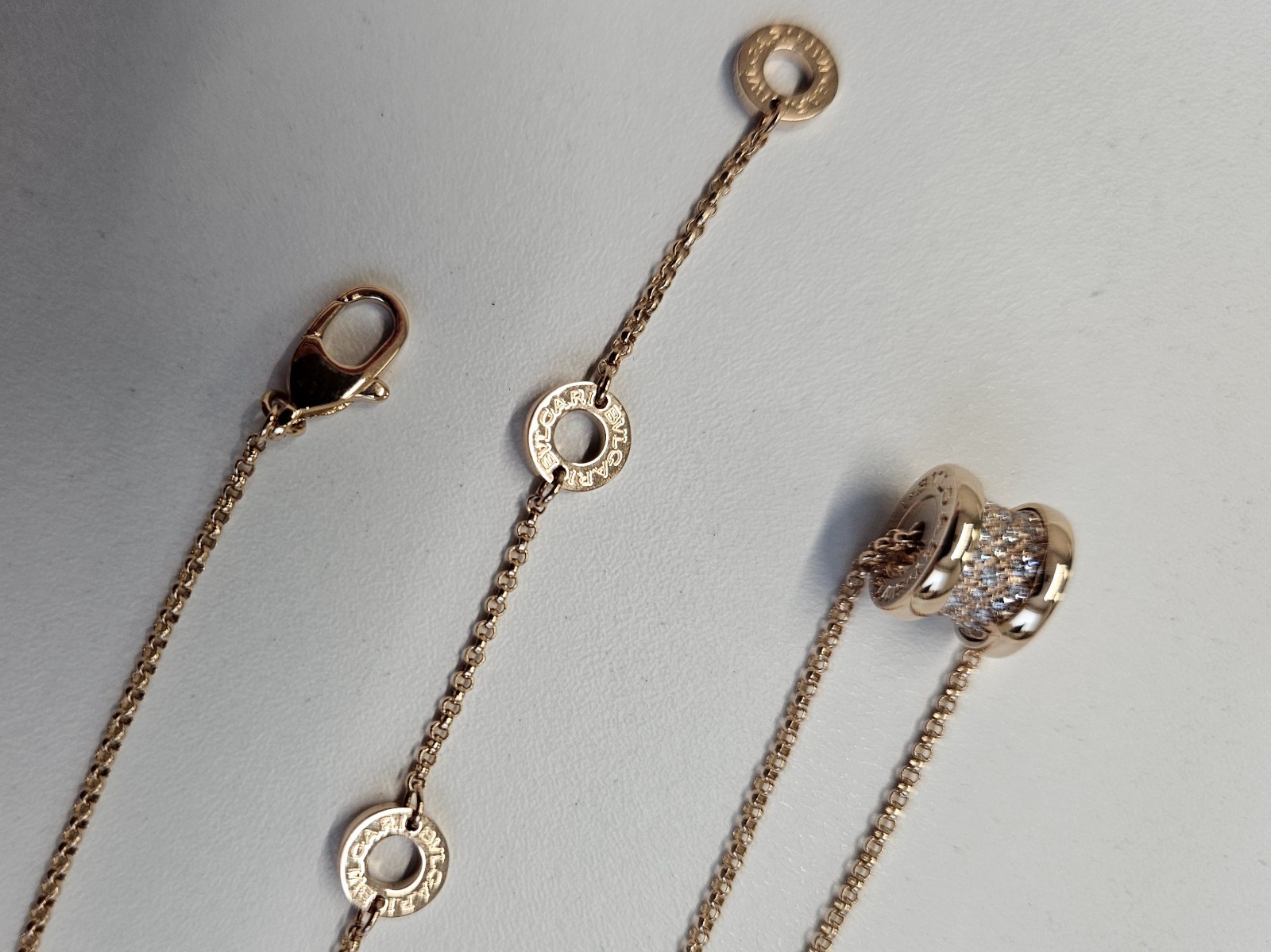 Bvlgari B.zero1 18KT Necklace With Gold Pendant Set With Pavé Diamonds