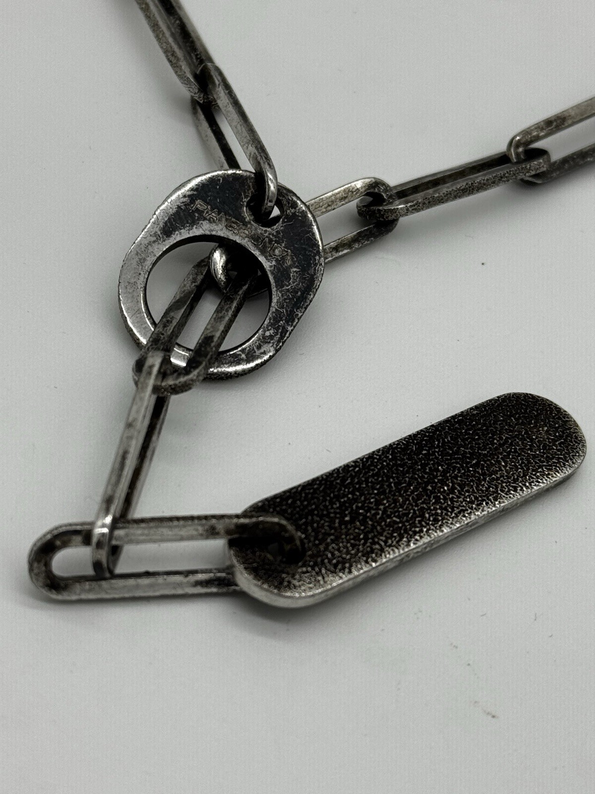 HTF! Pianegonda Sterling Silver Toggle Chain Link Necklace 30”