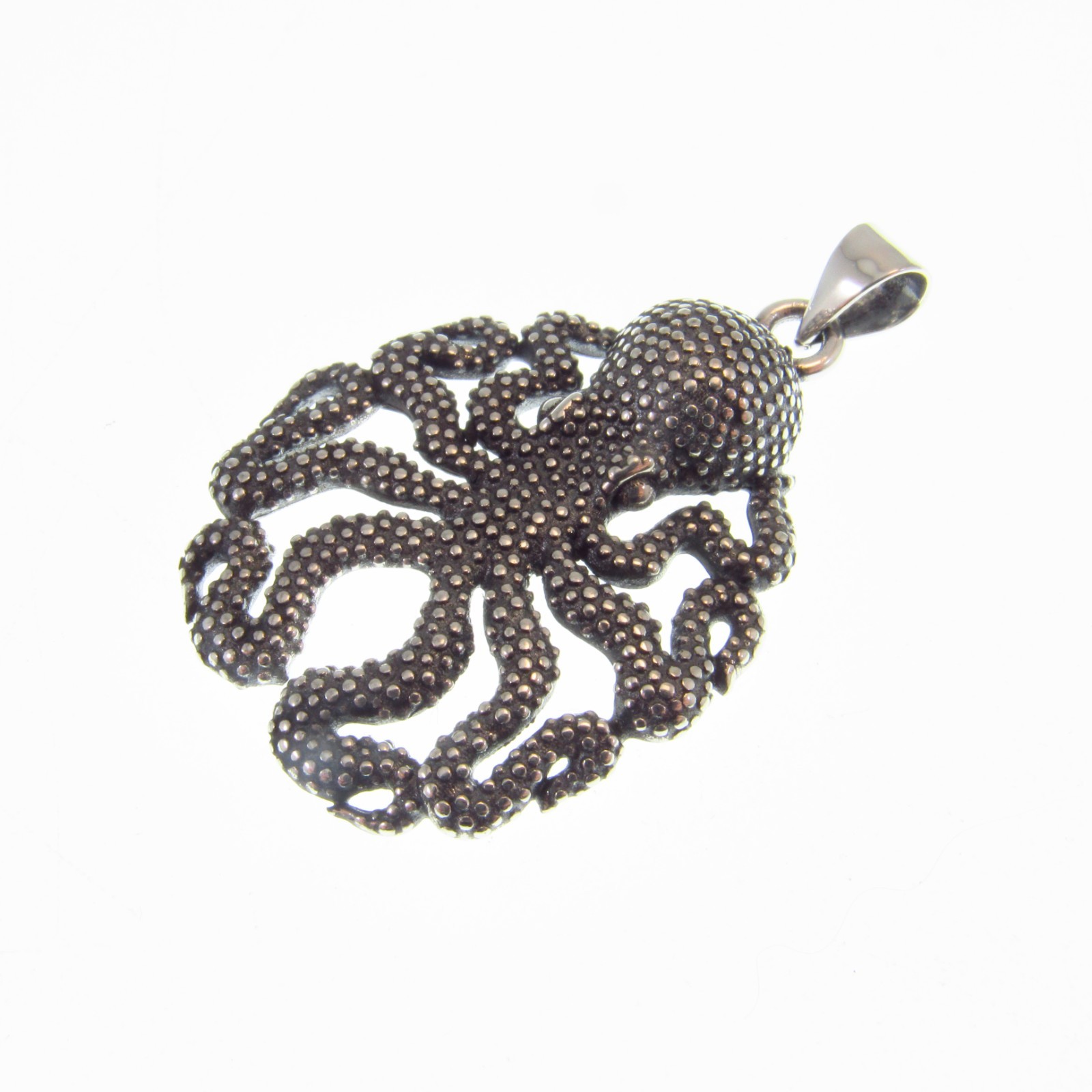 Solid 925 Sterling Silver Octopus Pendant Kraken Tentacle Nautical Sea Creature