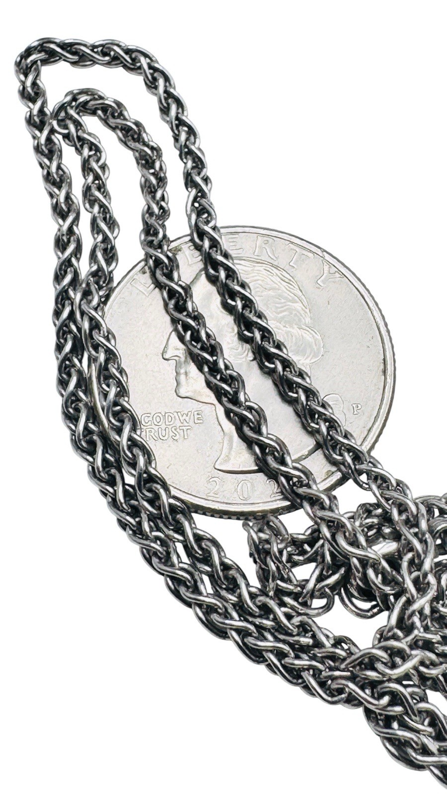 James Avery Sterling Silver 925 Wheat Chain Necklace 22″ 2.5mm Nice