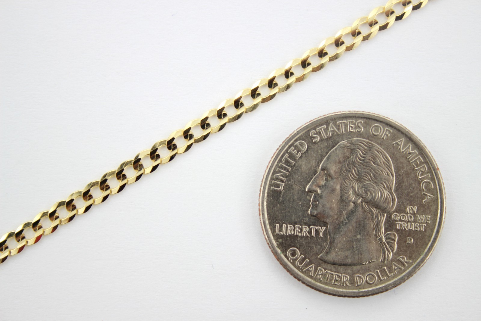 10K Authentic Solid Yellow Gold Cuban Chain Necklace Bracelet Anklet 3mm 7″~30″
