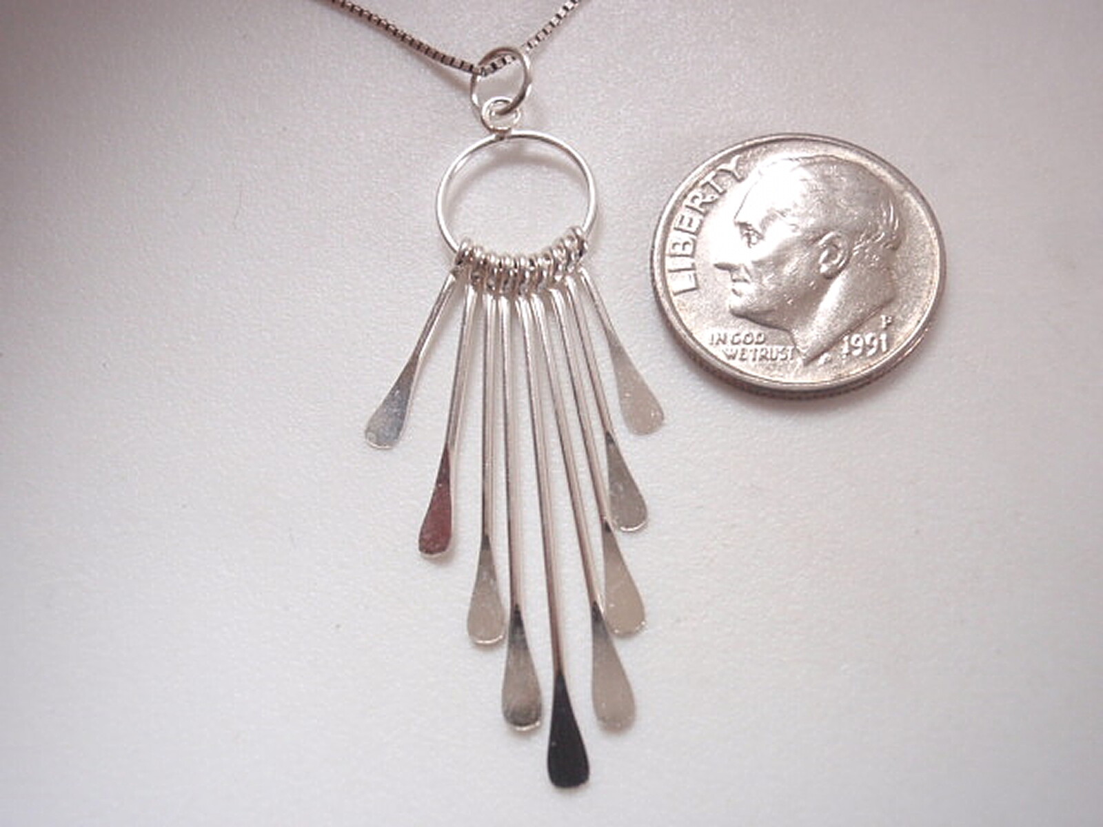 Multiple Tassels Dangle Pendant 925 Sterling Silver