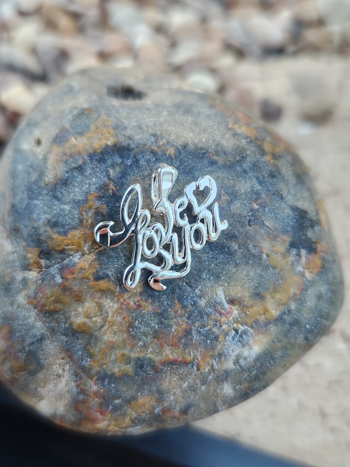 Love You Sterling Silver Pendant. Gift For Her Anniversary Birthday Christmas
