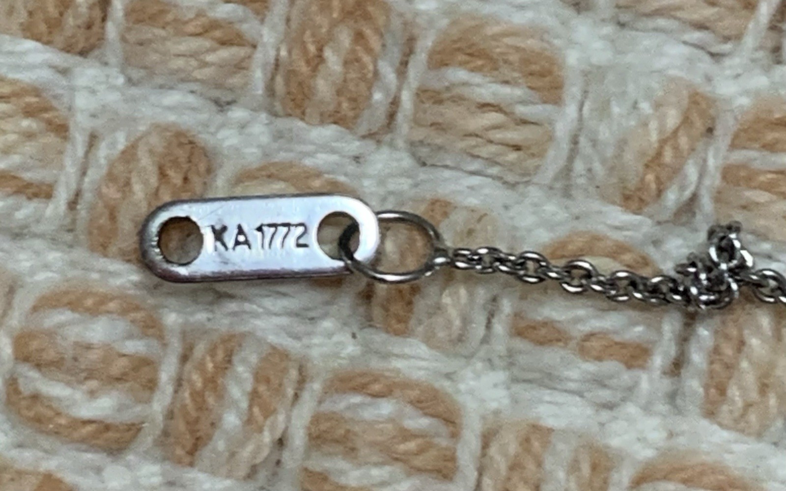 GORGEOUS 925 Silver & Black & White Diamond Necklace. Marked Ka1772, Italy.