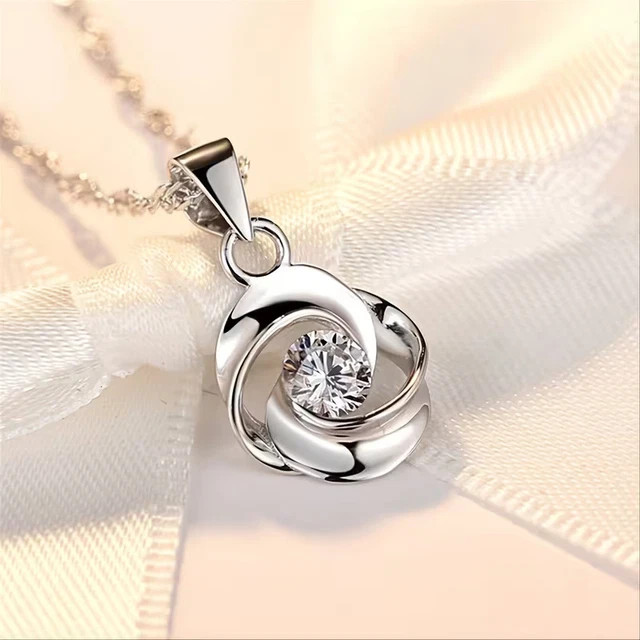 1.60Ct Round Cut Lab Created Diamond Women’s Gift Pendant 14k White Gold Plated