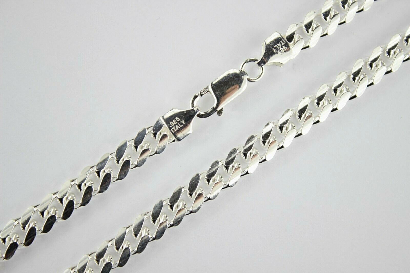 Authentic 925 Sterling Silver Miami Cuban Chain 2mm ~ 8.3mm Size 16” ~ 36”