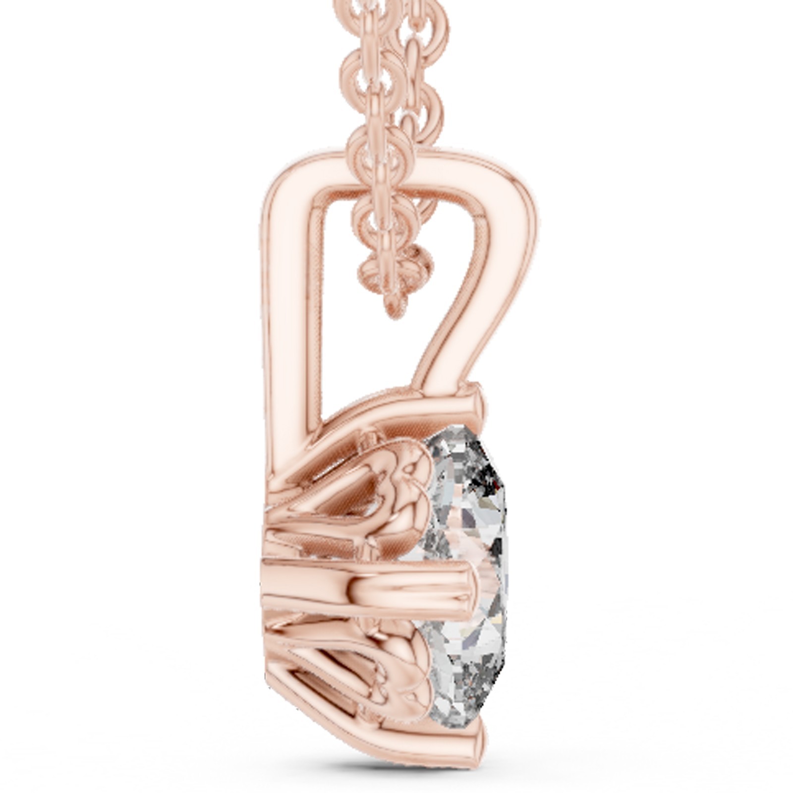 Certified VVS1 Lab Grown Diamond Elegance Anniversary Pendant 14K Gold Over