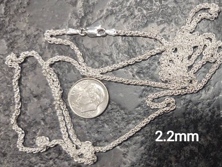 Wheat Necklace Chain / Sterling Silver (Made in Italy)