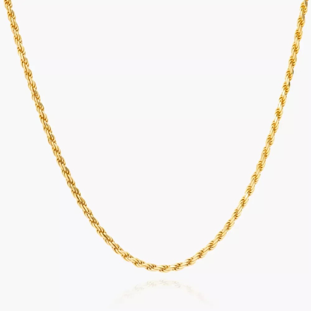 4MM Solid 925 Sterling Silver Gold DIAMOND CUT ROPE CHAIN Necklace Italy