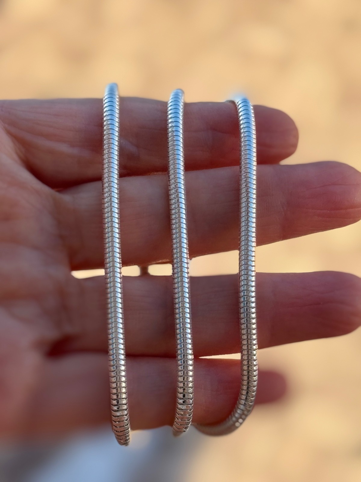 925 Sterling Silver (4MM) Snake Chain Polished for Women Men