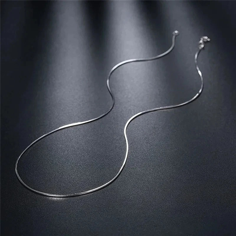 Men&Women’s 925 Sterling Silver Tarnish-Free Italian Snake Chain Necklace 16-24*