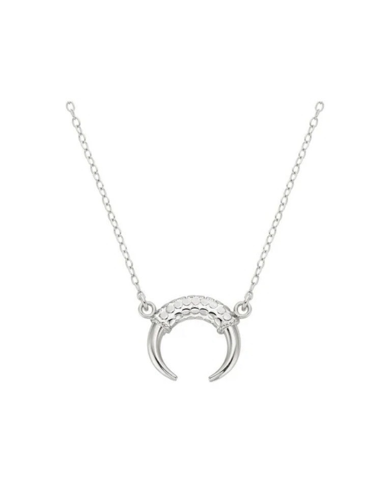 Anna Beck Sterling Silver Horn Necklace Adjustable Stackable