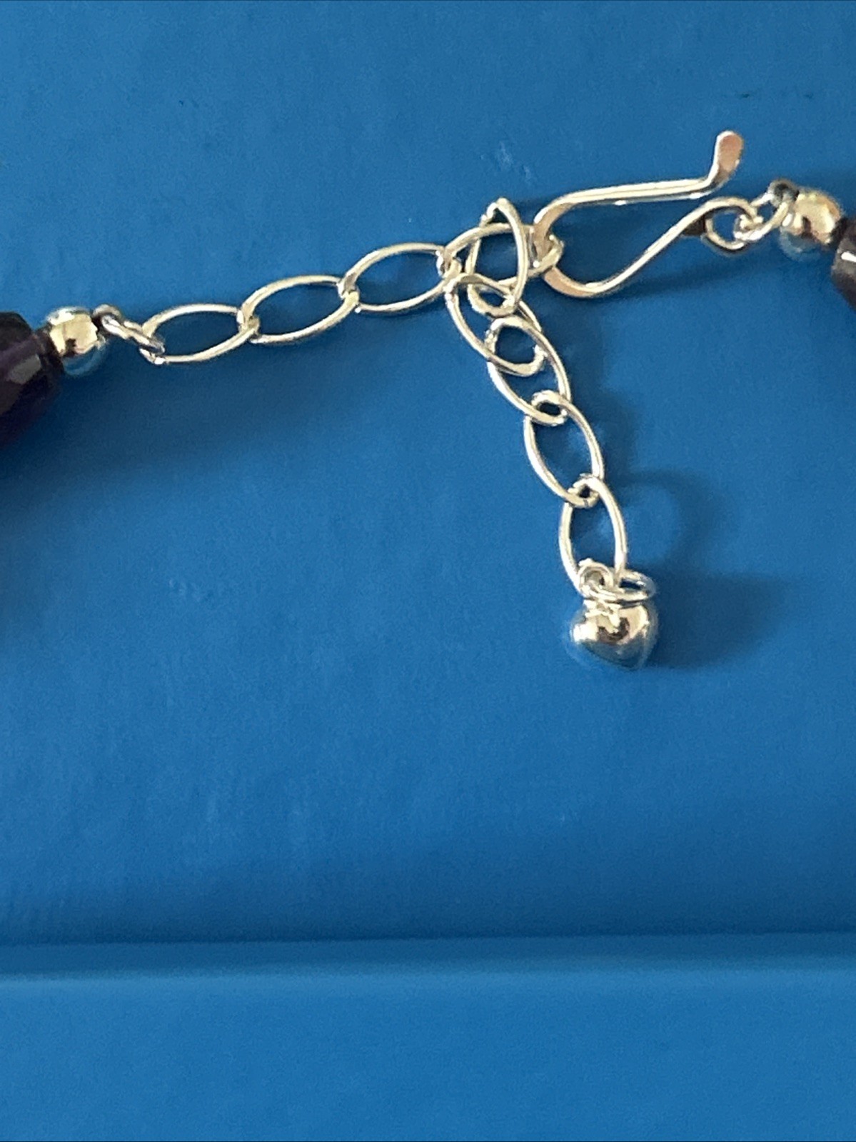 Jay King Mine Finds DTR Sterling Silver Purple Amethyst Necklace 20”-22 NIB