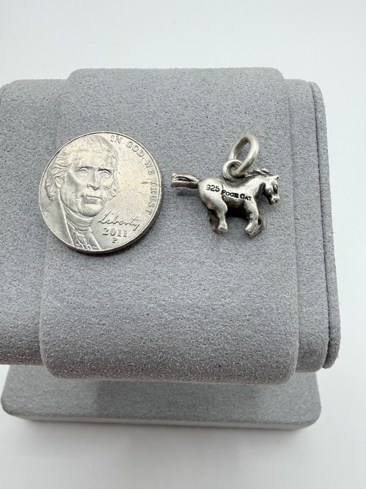 Sterling Silver 925 Galloping Horse Charm Pendant