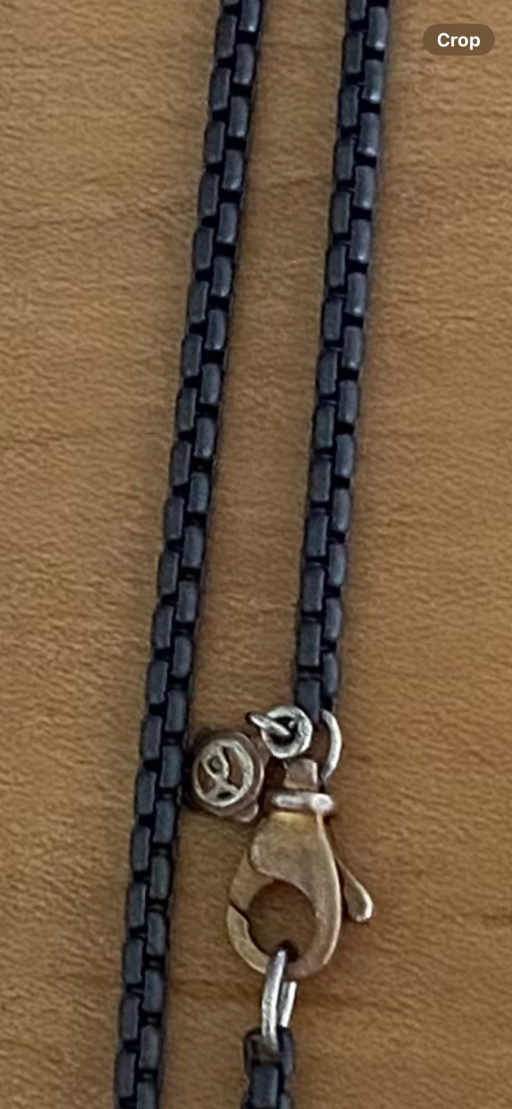 David Yurman 36″ Small Box Chain in Darkened Sterling Silver – NWOT
