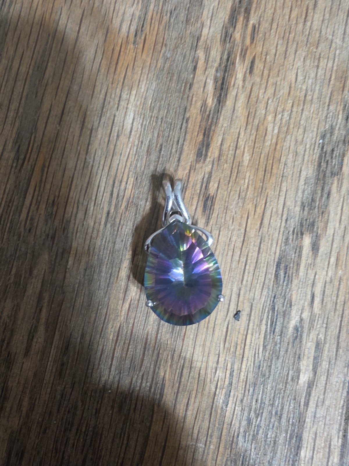 Natural Blue Topaz Pendant 10.5ct 925 Sterling Silver Handmade