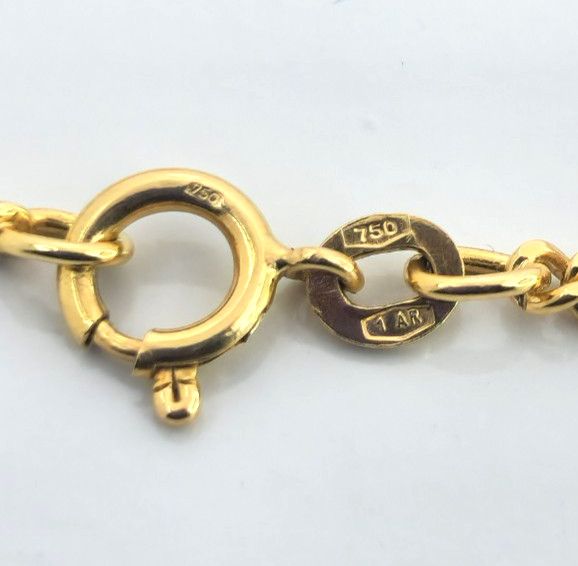 18k Yellow Gold 24″ UNOAERRE Cuban Link 2.5mm Necklace 14.4g