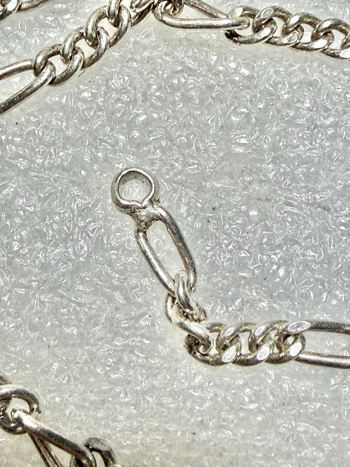 Vintage 925 Sterling Silver 18” FIGARO Chain With S Hook Clasp 19.85g
