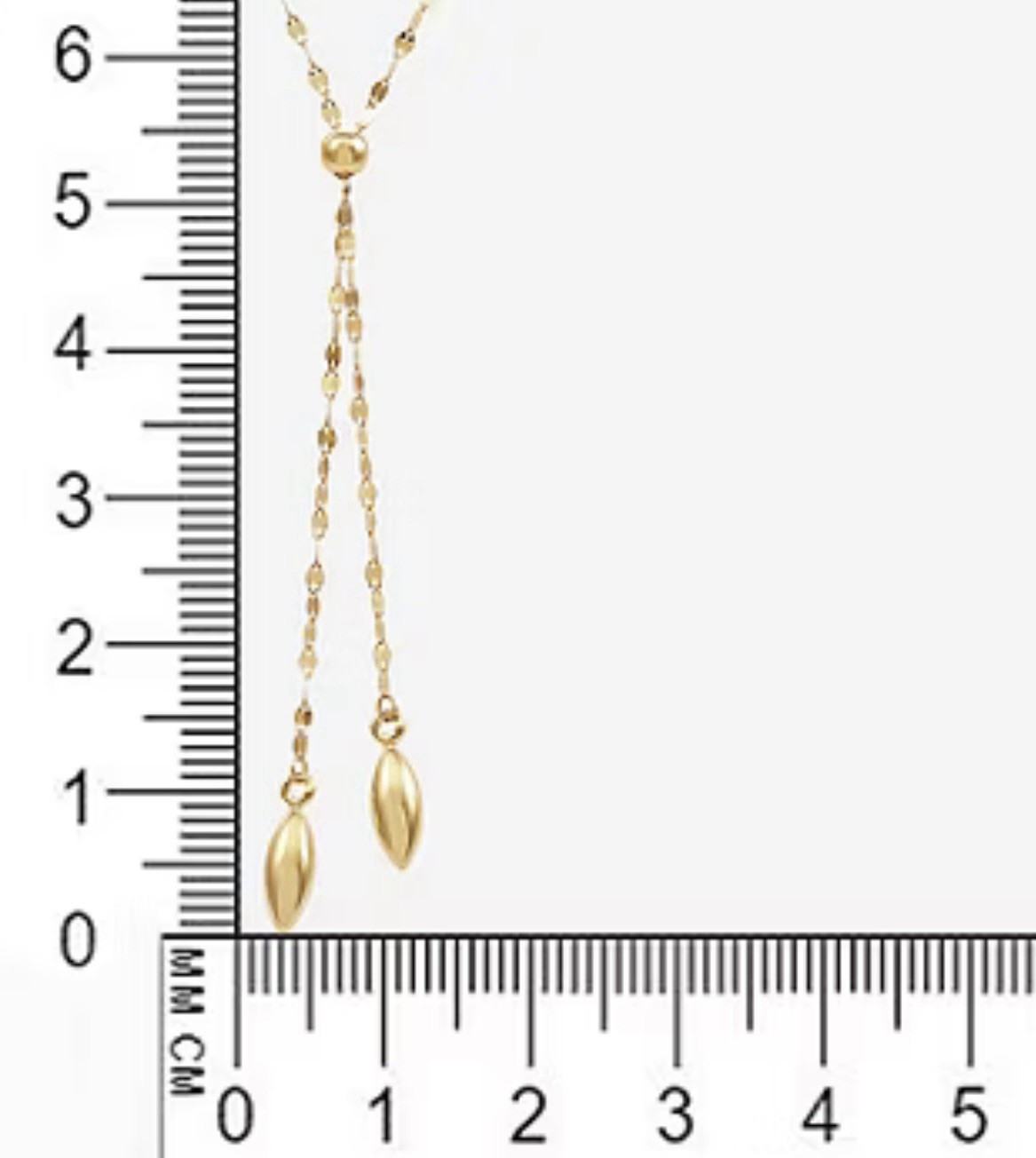 Solid 14K Yellow Gold Y Lariat Necklace • Dainty Drop Chain.18