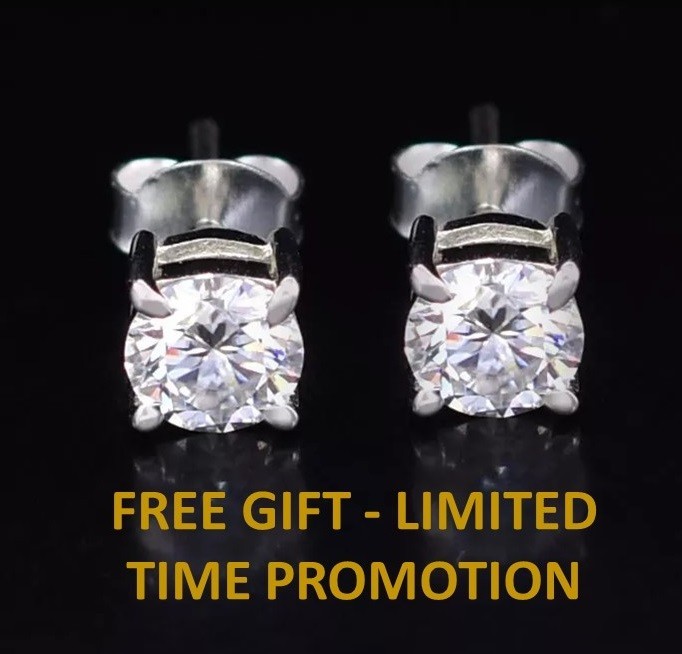 23 Ct Certified White Diamond Solitaire Pendant-FREE Diamond Studs