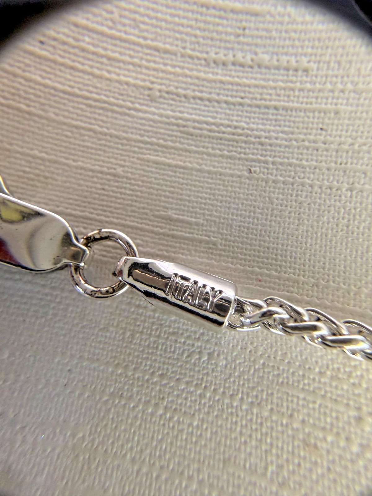 925 Sterling Silver Wheat Chain Necklace 21in.