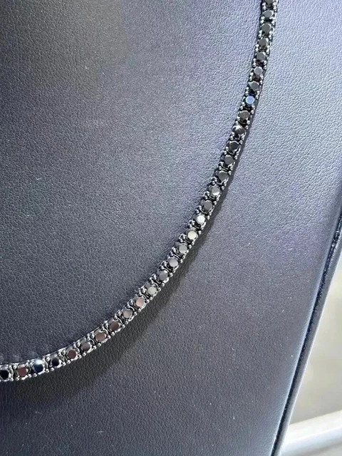 17Ct Round Cut Lab Created Diamond 14K White Gold Plated Women’s Tennis Necklace