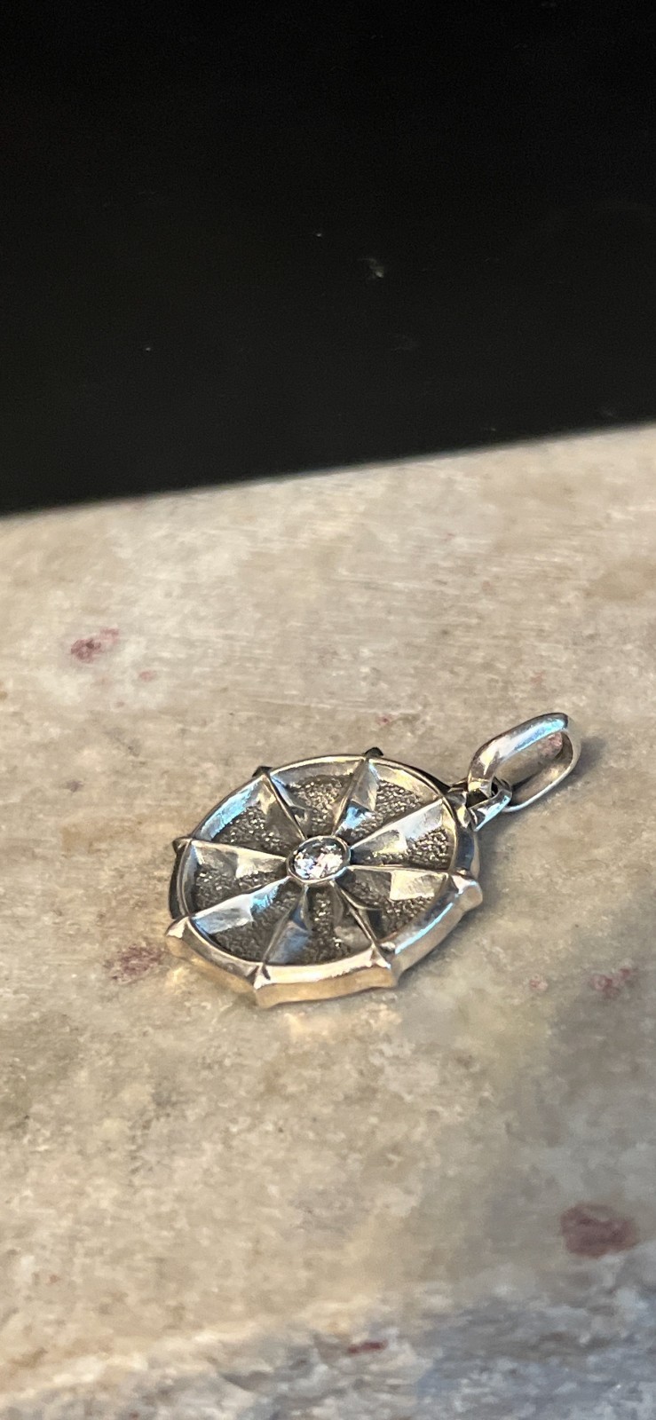 DAVID YURMAN DHARMA WHEEL DIAMOND AMULET PENDANT