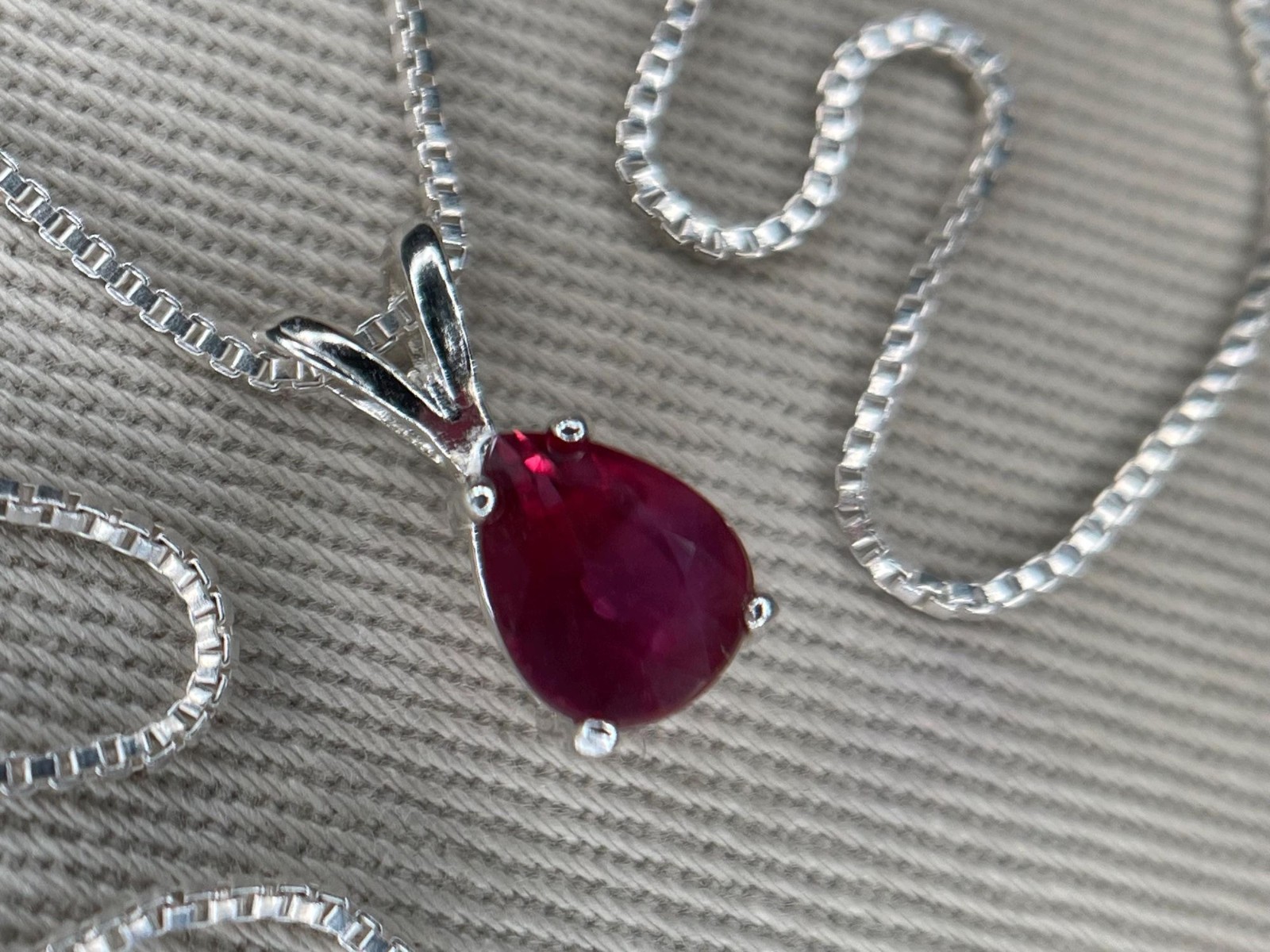 GIA Certified Unheated Ruby 1.20ct Necklace Pendant Untreated Natural Real U132