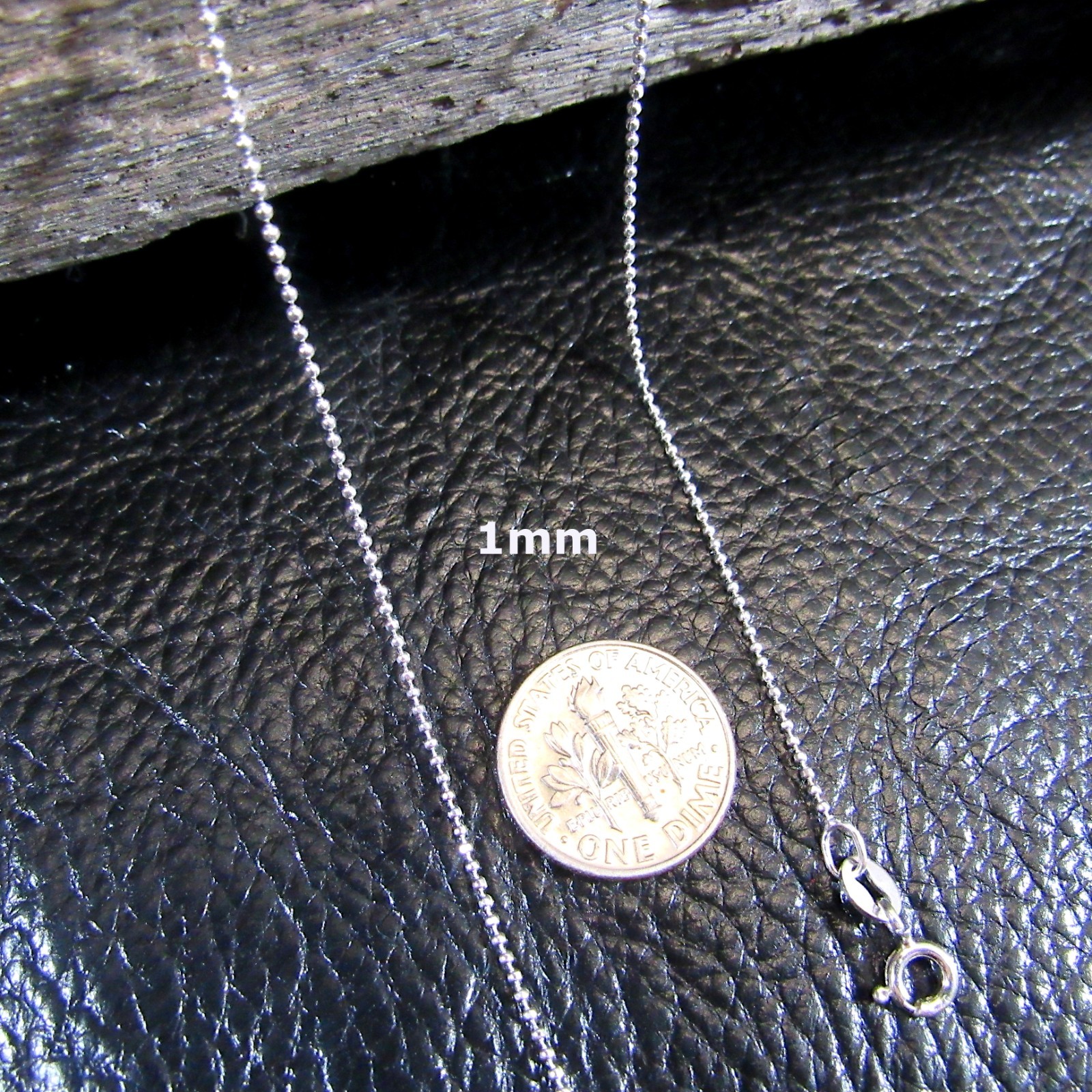 Solid 925 Sterling Silver Womens Italian Diamond Cut Ball Bead Chain Necklace