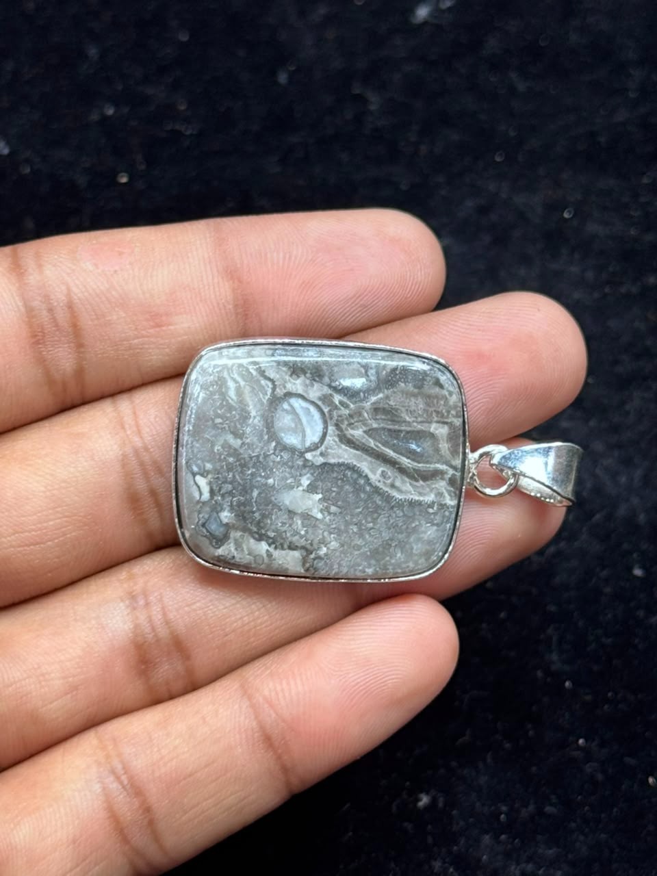 Natural Crazy Lace Agate 925 Sterling Silver Pendant Handmade Jewelry