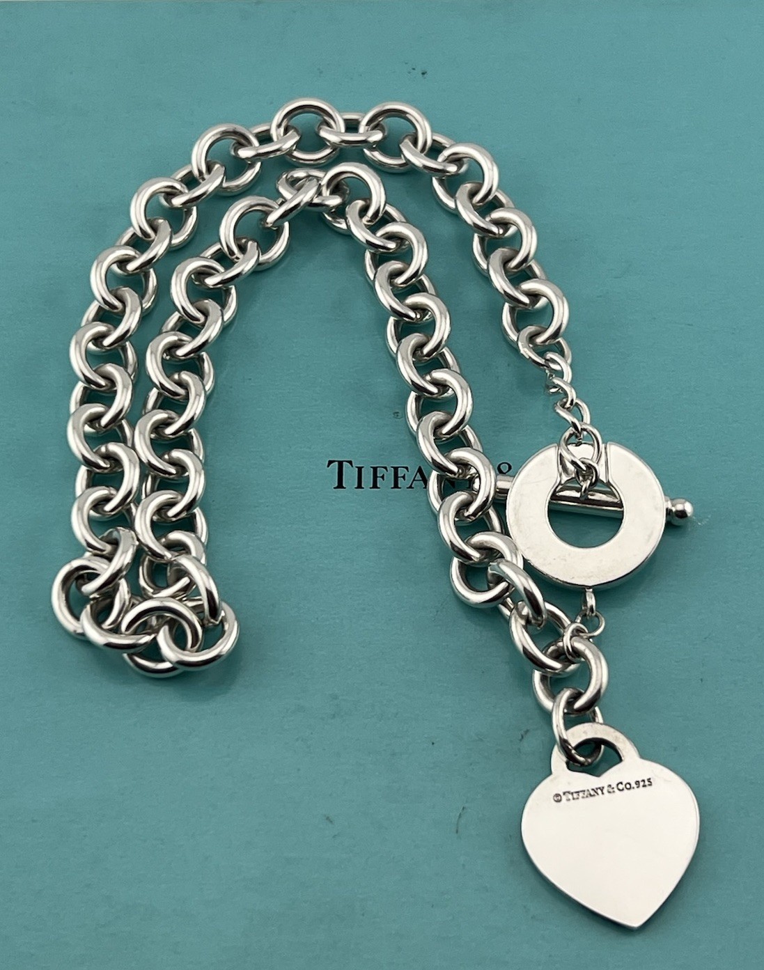 Tiffany Co. Necklace, Return to Tiffany Heart Toggle Necklace 16” Inches Long