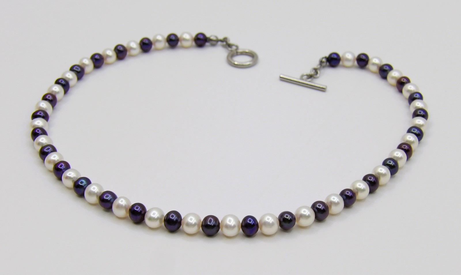 14 inches long Dainty Peacock & White Pearl Necklace for Kids & Teens NK902-B
