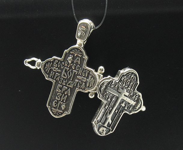 Sterling Stylish Silver Pendant Cross Solid 925 Orthodox Nickel Free New Empress
