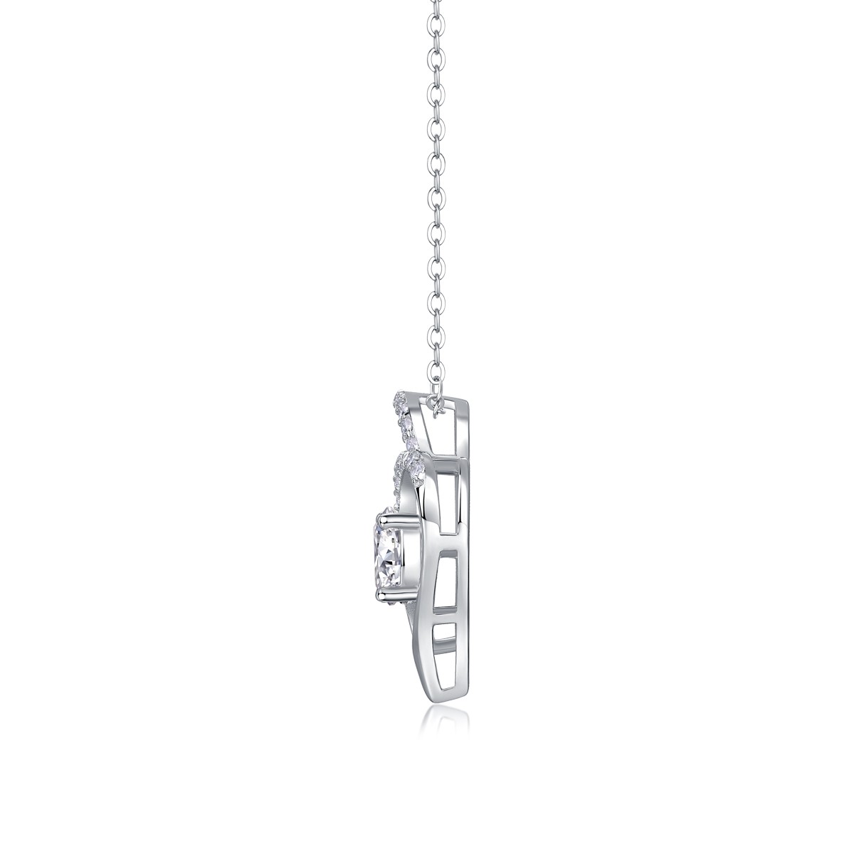 1ct Moissanite Heart-to-Heart Pendant Necklace S925 Silver – Luxury Design – 16″