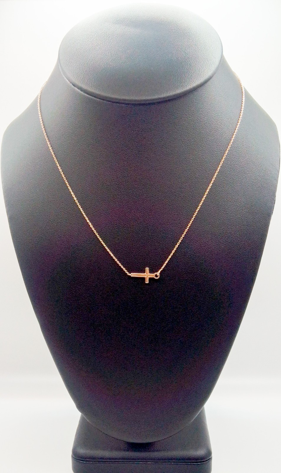 925 Sterling Silver Gold Vermeil Danecraft Cross Pendant Necklace Minimalist