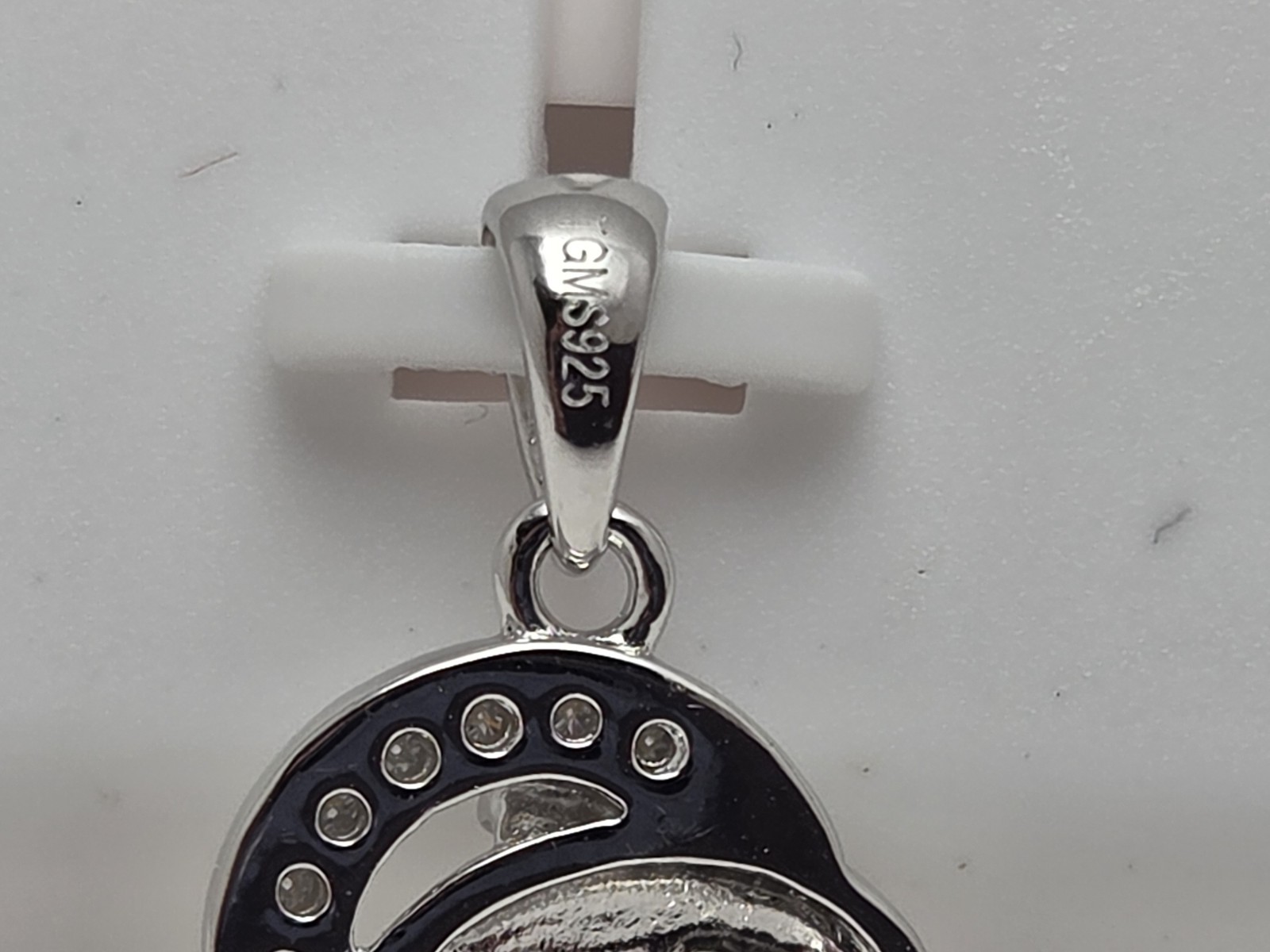 Moissanite/ Sterling Silver 925 Dolphin Bezel Charm Pendant 0.50 CTW