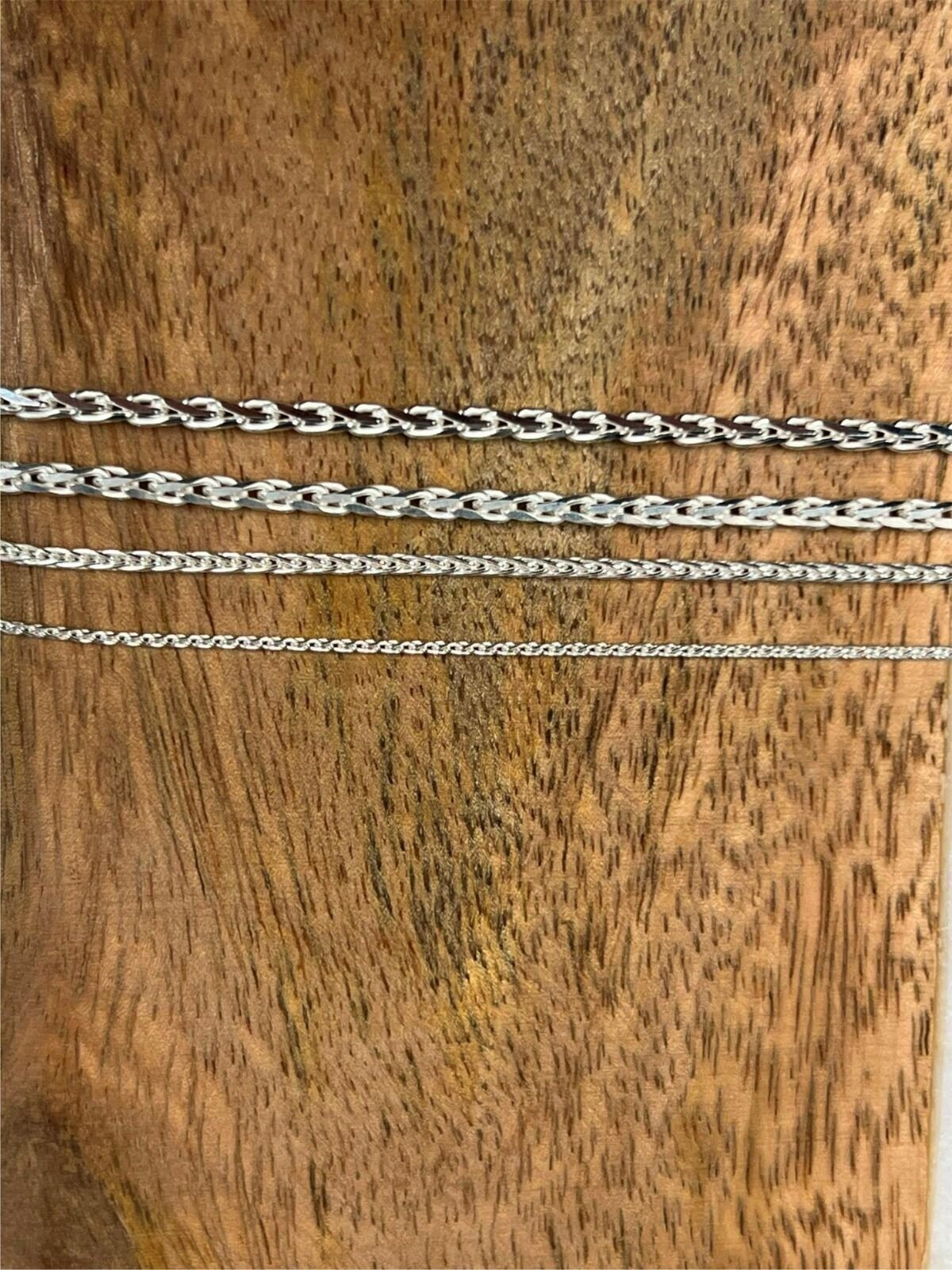 925 Sterling Silver SPIGA Wheat Chain Necklace 16” 18” 20” 22” 24” 30”