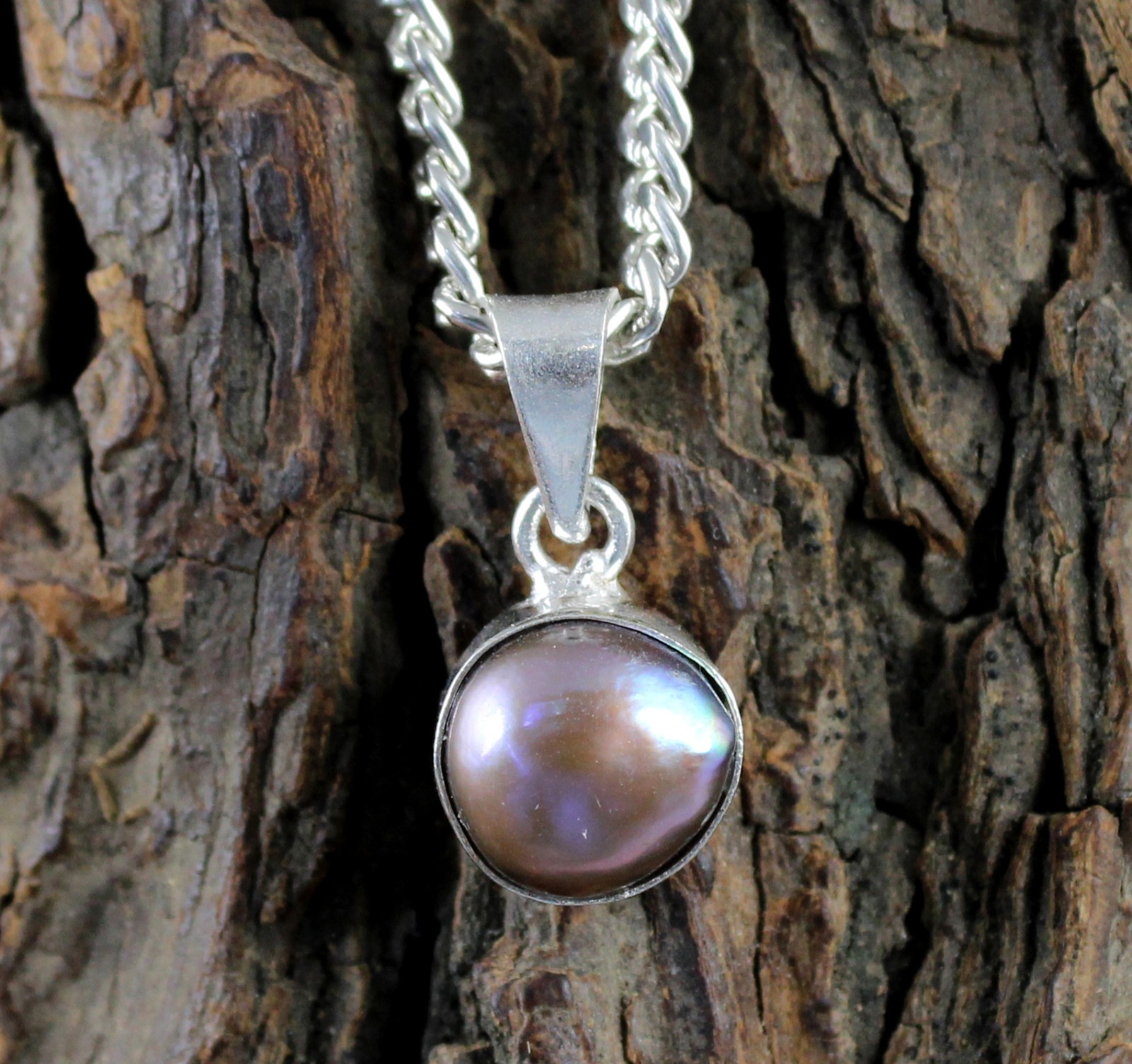 6.25 Ct Natural Tahitian Black South Sea Pearl Round Gemstone Pendant See Video