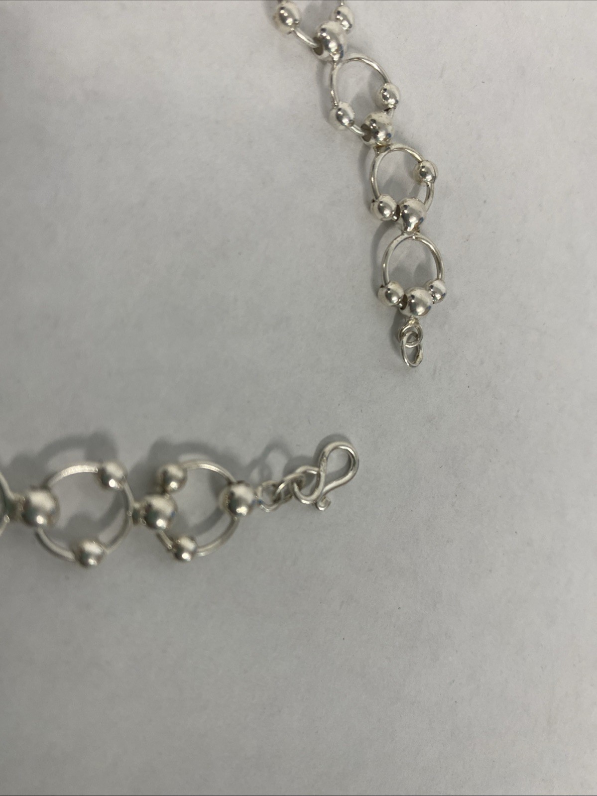 .925 Sterling Silver chain circle ball designer 16 inch Cable Chain Necklace NEW