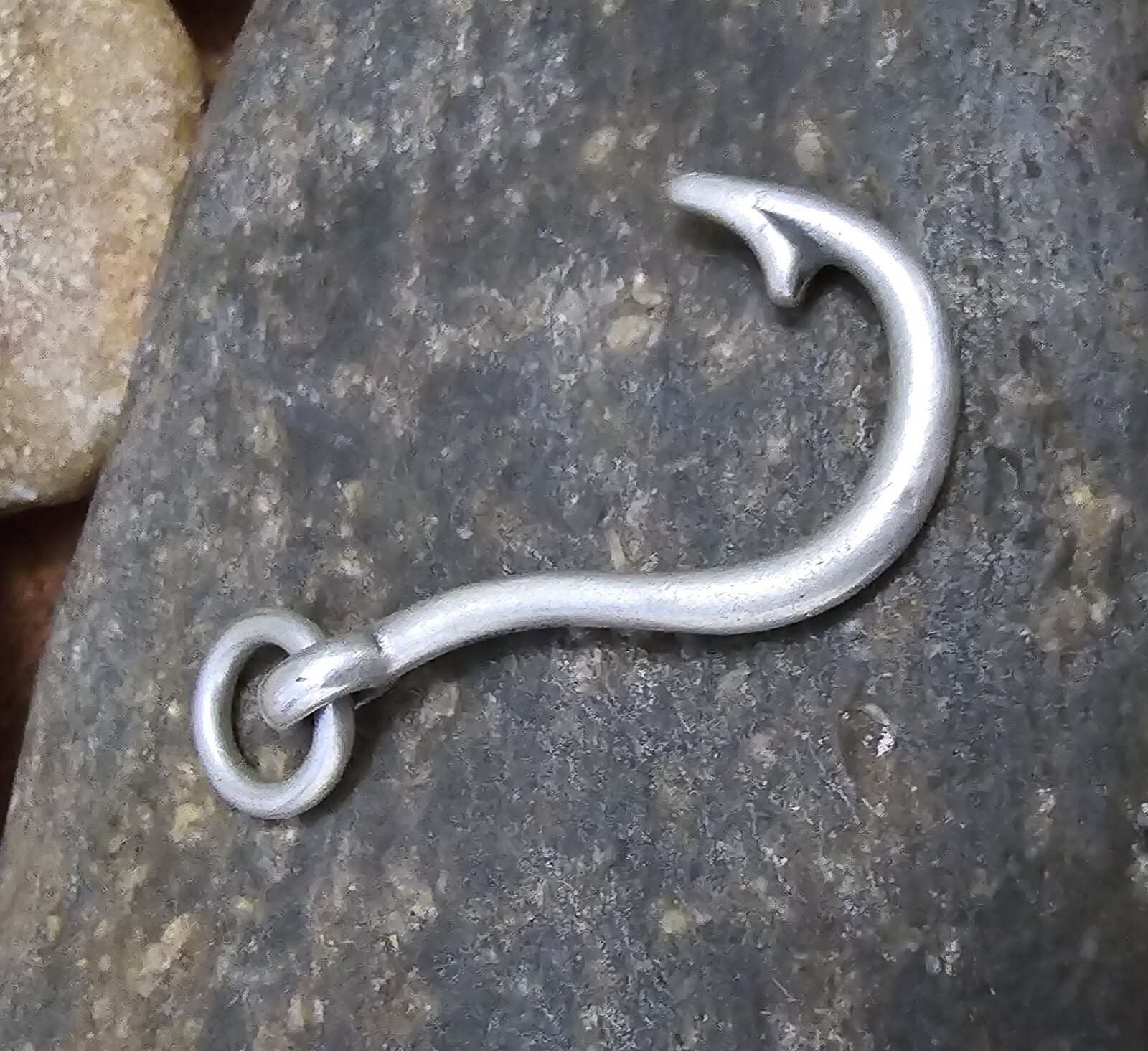 Retired James Avery Fish Hook Pendant Sterling Silver Unisex