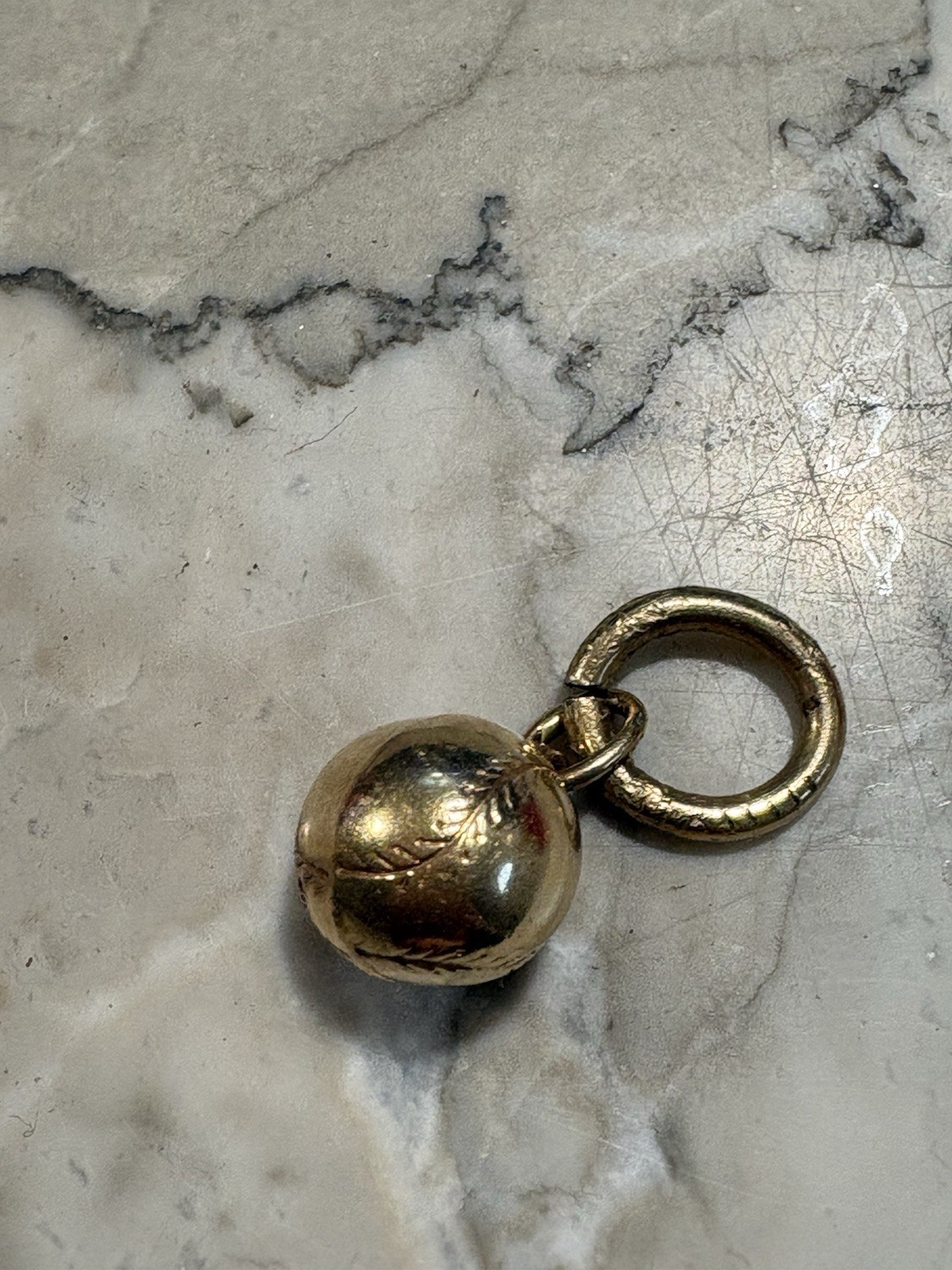 Vintage/Antique 14K Solid Gold 3D Baseball Pendant Charm 2 Grams