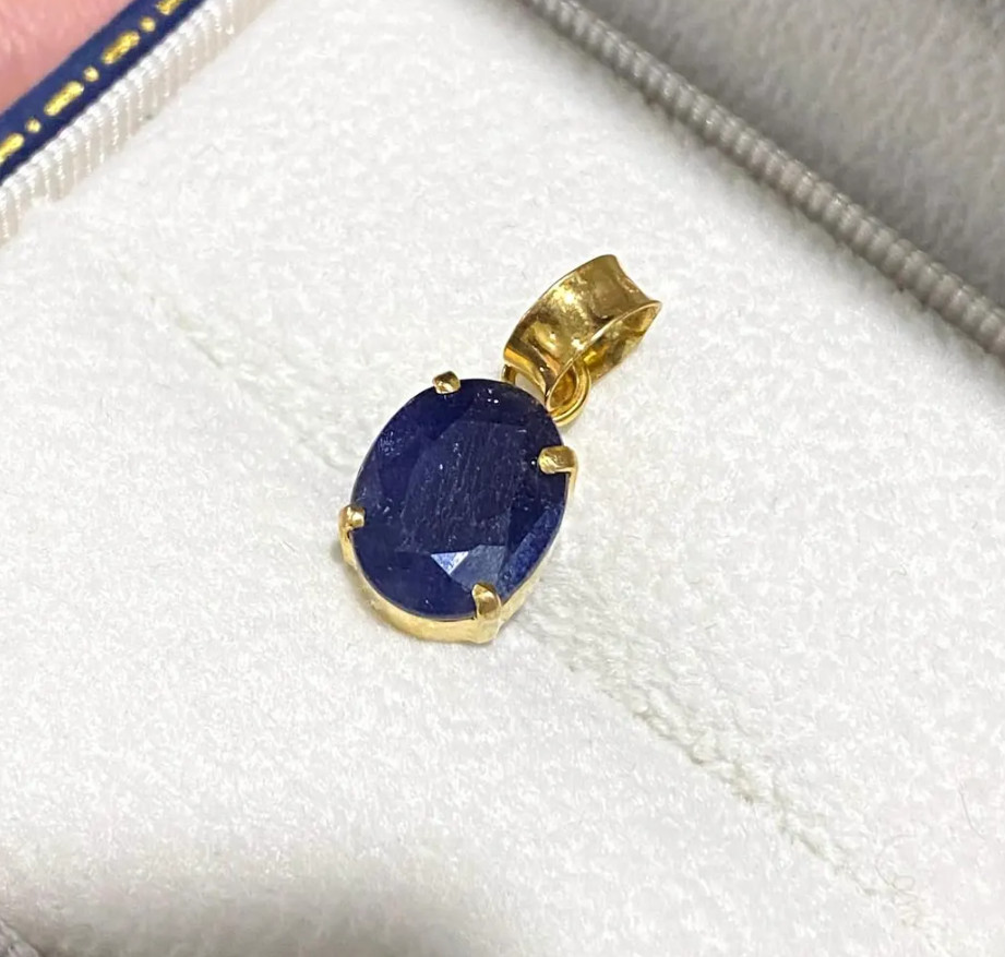 Genuine Blue Sapphire Birthstone Pendant Unisex Gift 925 Sterling Silver Jewelry