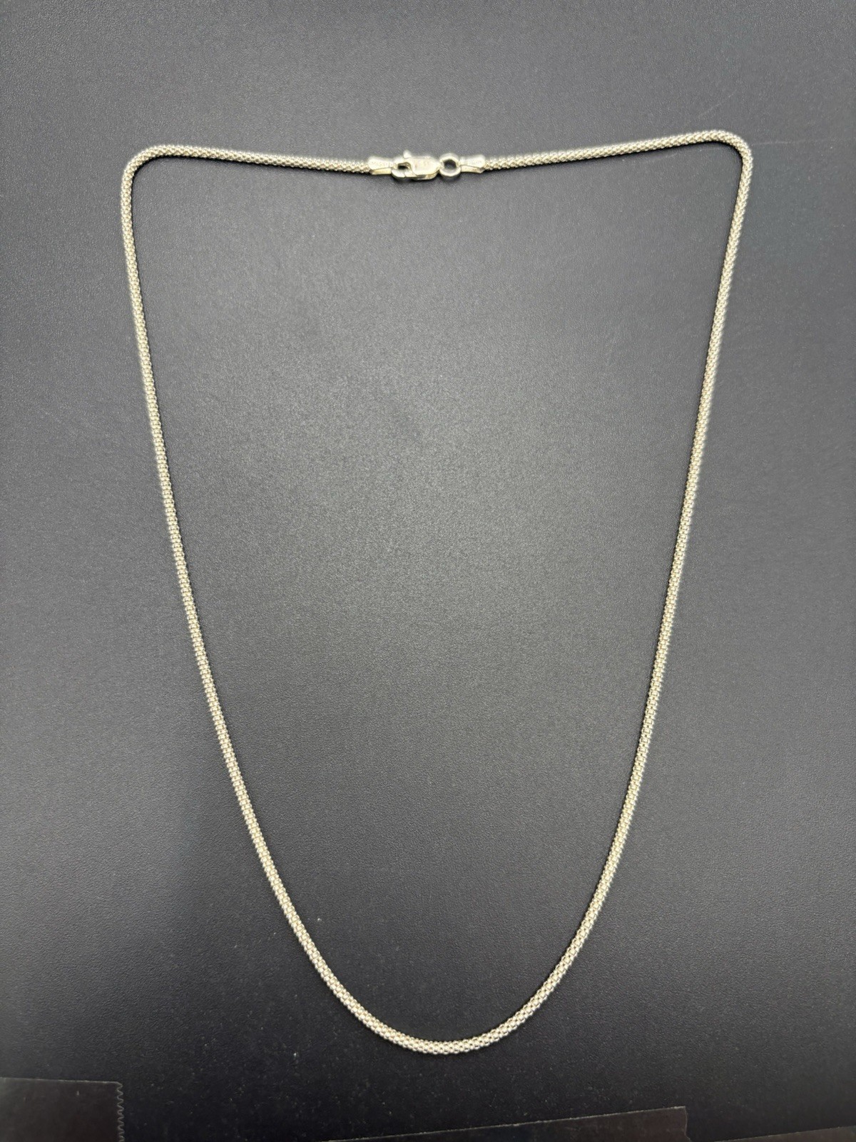18″ Sterling Silver Popcorn Link Chain Necklace 925 1.75MM 3 Grams C19