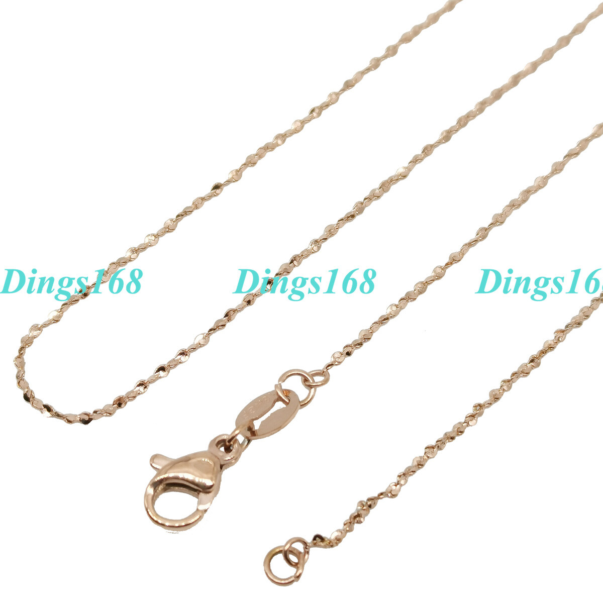 Men&Women’s Genuine 18K Rose Gold Filled Italian Necklace Chain 16/18/20″/22/24″