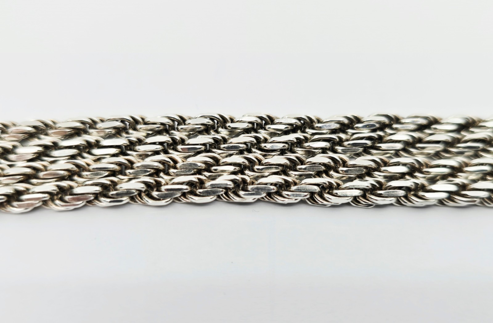 Amazing Solid 925 Sterling Silver Designer Rope Chain Necklace – 28″ Length