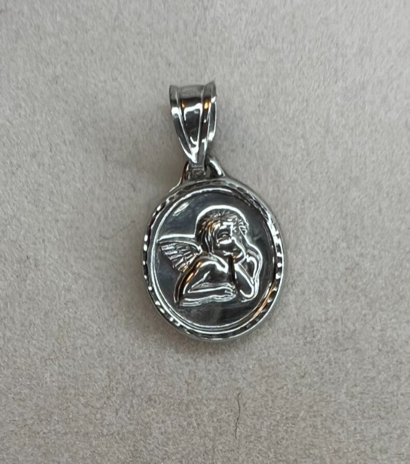 Michael Anthony Raphael 10 K & 925 Reversible Cherub Angel Pendant NIP
