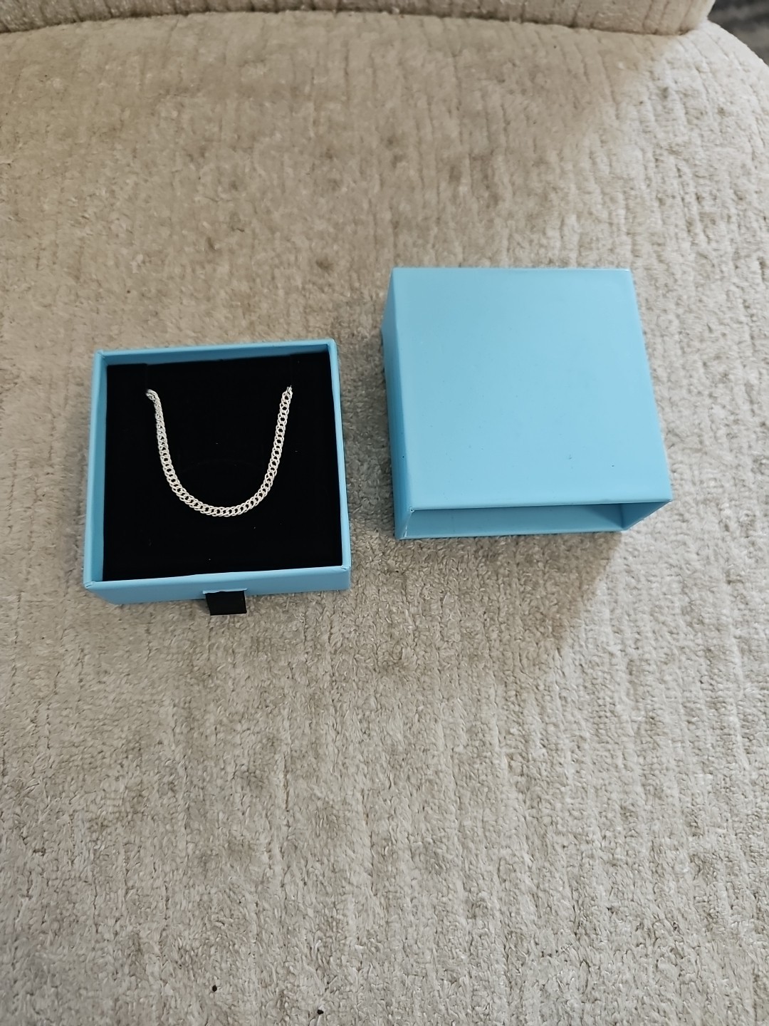 NIB Sterling Silver Double Curb Chain 20 In Made In Italy