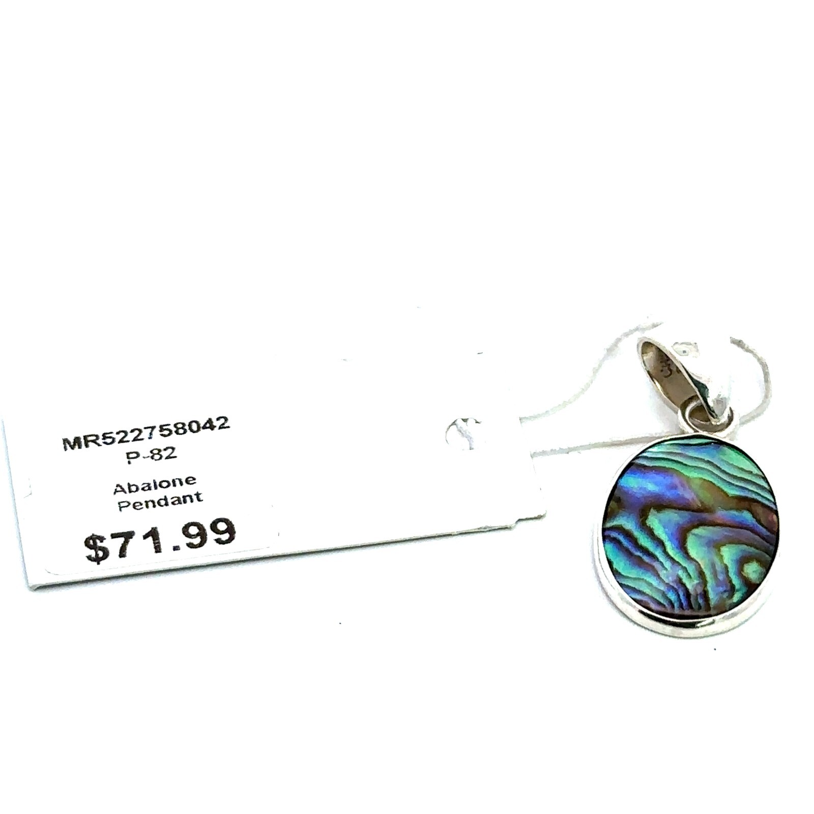 Sterling Silver Abalone Pendant (3/4 x 1 1/2 Inch) Charles Albert