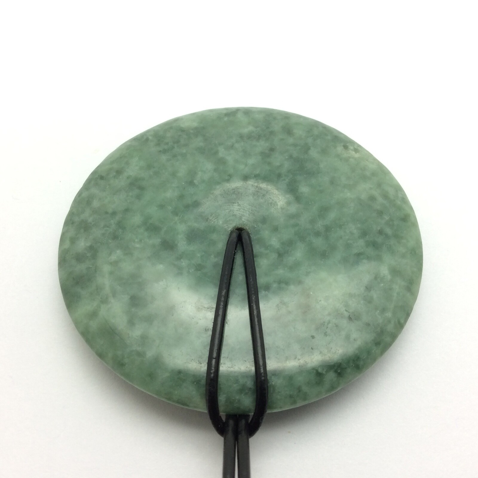 Burma Jade Pendant Bi Disk Large Green Jadeite Jade Stone Necklace Myanmar #21