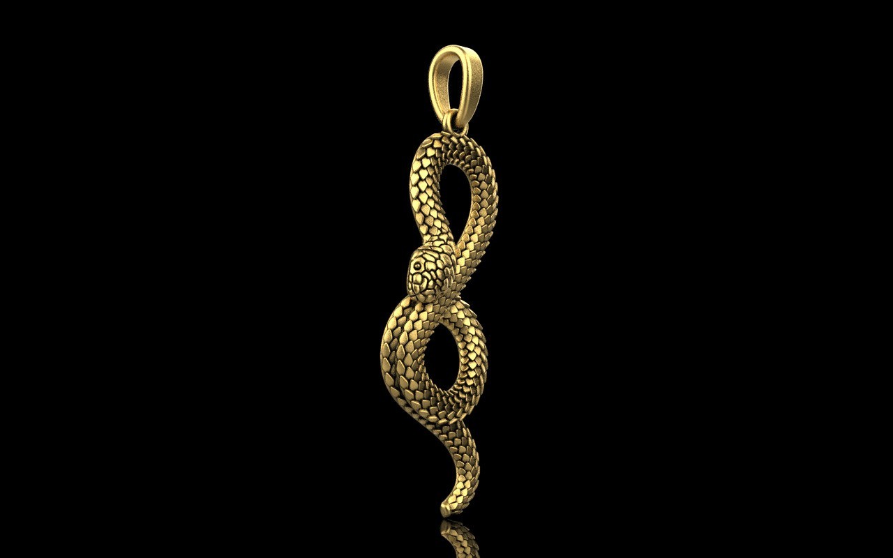 14k gold plated snack pendant solid 925 silver valentine day gift for her & him